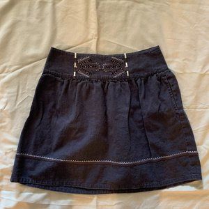 Banana Republic Skirt Black size 2 Linen Pleated